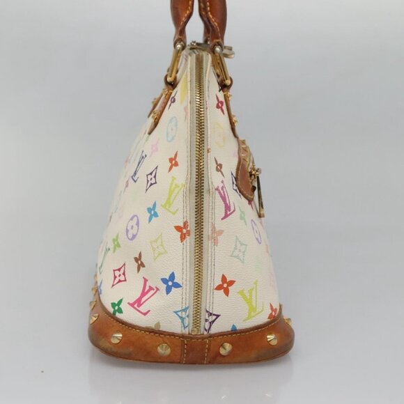 LOUIS VUITTON Monogram Multicolor Alma Hand Bag White M92647 LV Auth 133620 - Picture 4 of 16